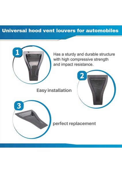 Evrensel Motor Kaput Havalandırıcı Hava Kepçesi Bonnet Havalandırma Hava Girişi Karbon Araba Parçaları Araç Ön Havalandırma (Yurt Dışından) indirimleri