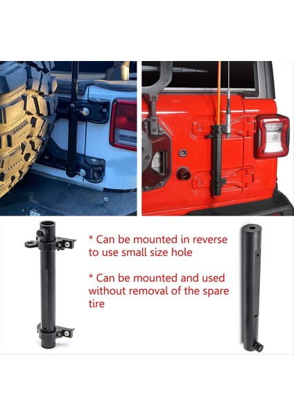 Taggate Menteşe Bayrak Direği Tutucu Anten Braketi Bagaj Kapağı Wrangler Jk Jl BJ40 Için 2-1 Arada Bayrak Direği Braketi (Yurt Dışından) modelleri