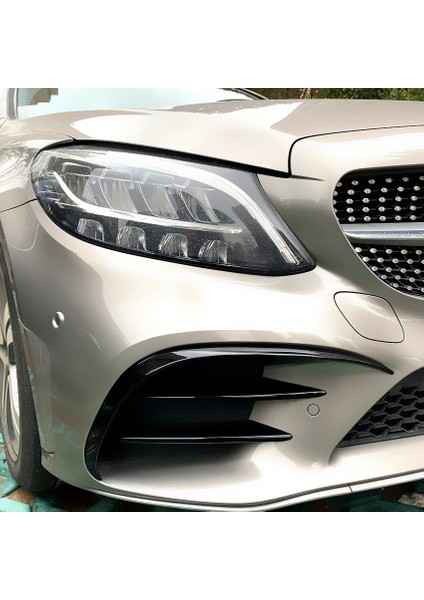 2pcs Araba Ön Tampon Spoiler Ayrıştırıcı Kapak Mercedes-Benz C-Class C200 C260 W205 2019+ (Yurt Dışından) modelleri