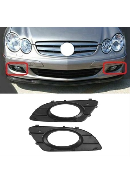 Araba Ön Tampon Sis Far Çerçeve Trim Çerçeve Mercedes-Benz Clk-Sınıf W209 2005-2009 Sis Lambası Kapağı A2098850323 L (Yurt Dışından) fırsatları