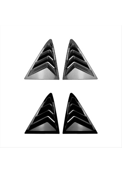 Araba Arka Üçgen Pencere Panjur Panjurları Panjurlar Ford Fiesta Mk8 2018+ Parlak Siyah Için Kapak Kaplama (Yurt Dışından) fiyatları