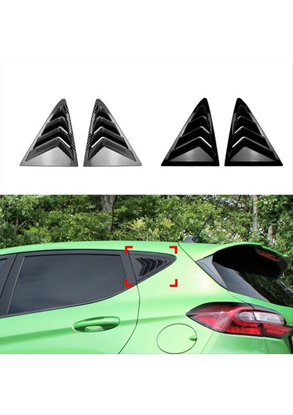 Araba Arka Üçgen Pencere Panjur Panjurları Panjurlar Ford Fiesta Mk8 2018+ Parlak Siyah Için Kapak Kaplama (Yurt Dışından) fırsatları