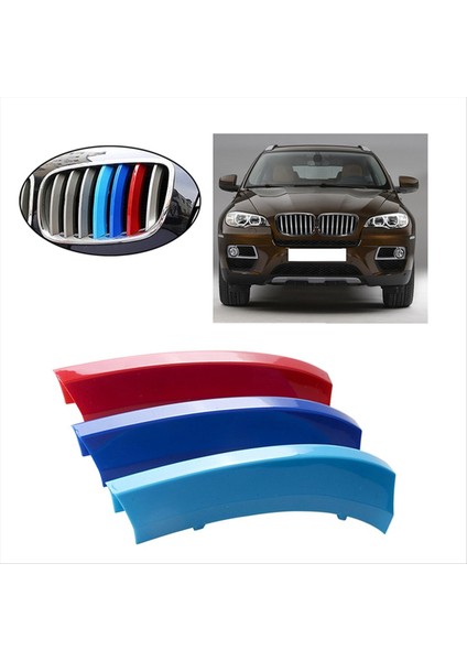 1set Araba 3 Renkli Ön Böbrek Havası Izgara Radyatör Izgara Kapak Bmw X5 E70 X6 E71 2008-2013 (Yurt Dışından) fiyatları