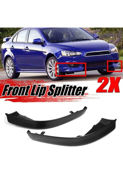 4pcs Araba Ön Tampon Ayırıcı Dudak Spoiler Gövde Kiti Difüzör Koruyucu Siyah Mitsubishi Lancer Için Siyah 2008-2015 (Yurt Dışından) fiyatları