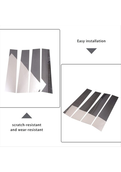 Rivian Için R1T 2022 2023 Araba Kapısı B Sütun Döşeme Kalıp Pencere Kapağı Döşeme Stickers Aksesuarlar Paslanmaz Çelik (Yurt Dışından) modelleri