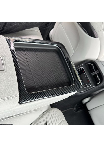 Arka Koltuk Kolçak Fincan Tutucu Kapak Trim Mercedes Benz E Sınıfı W214 2024 Aksesuarlar Abs Karbon Fiber (Yurt Dışından) modelleri