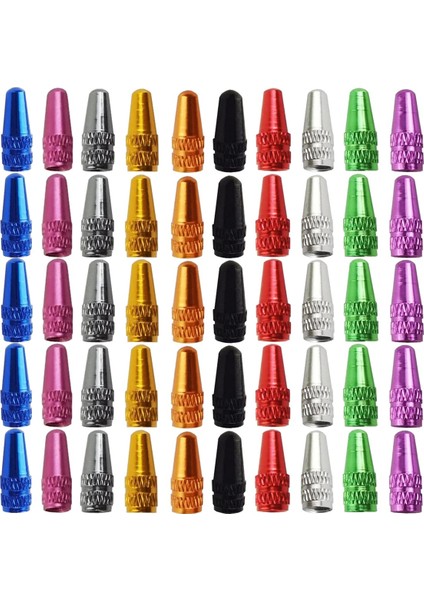 50PCS Bisiklet Presta Valf Kapağı Alüminyum Presta Bisiklet Valf Kapağı Bisiklet Bisiklet Lastik Kapakları Fransız Tarzı Kapak Toz Kapakları (Yurt Dışından)