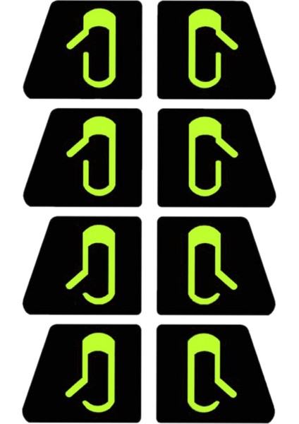 8pcs/tesla Için Set Model 3 Araba Kapısı Açık Çıkış Etiketi Aydınlık Düğme Çıkartma Kiti (Yurt Dışından)