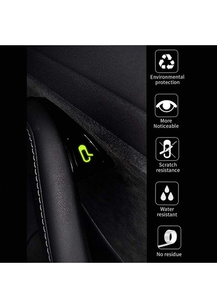 8pcs/tesla Için Set Model 3 Araba Kapısı Açık Çıkış Etiketi Aydınlık Düğme Çıkartma Kiti (Yurt Dışından) indirimleri