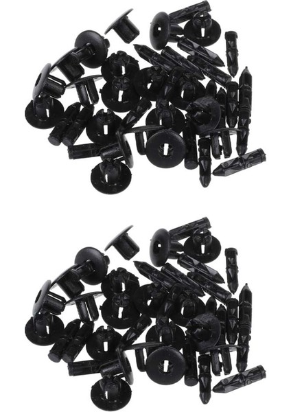 40 Pcs 7mm Delik Plastik Itme Vidalı Perçinleme Paneli Fixings Clips (Yurt Dışından)