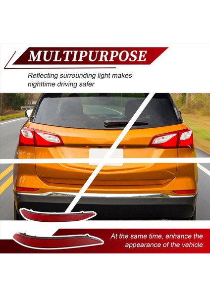 Chevrolet Equinox 2018-2023 Için 1 Çift Arka Tampon Reflektörü 84306359 84306358 Chevrolet Parçaları (Yurt Dışından) modelleri