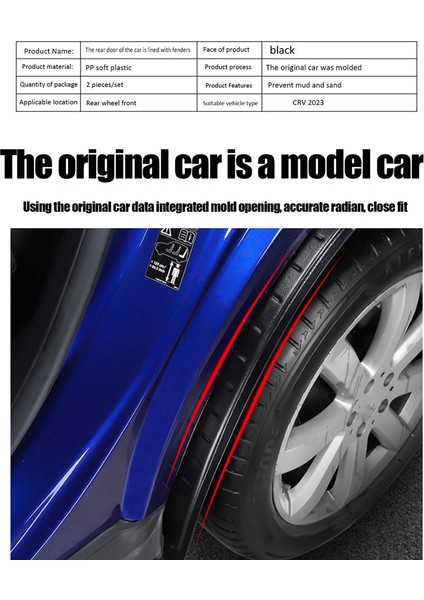 Honda Crv 2023 Için Araba Çamur Fleps Mudguard Anti Dirt Kapak Kulak Kapısı Arka Tekerlek Lastik Mat Modifikasyonu (Yurt Dışından) modelleri