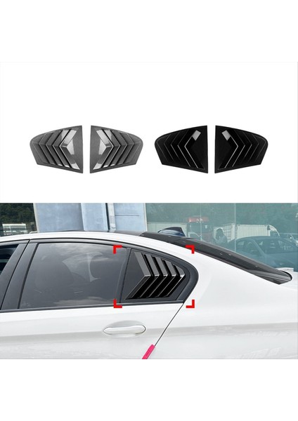 Araba Arka Üçgen Pencere Panjur Panjurları Panjurlar Kapak Kapağı Bmw 5 Seires G30 2018-2023 Parlak Siyah (Yurt Dışından) modelleri