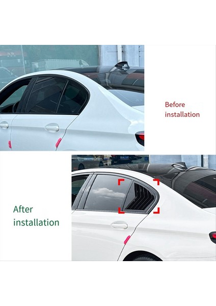 Araba Arka Üçgen Pencere Panjur Panjurları Panjurlar Kapak Kapağı Bmw 5 Seires G30 2018-2023 Parlak Siyah (Yurt Dışından) indirimleri