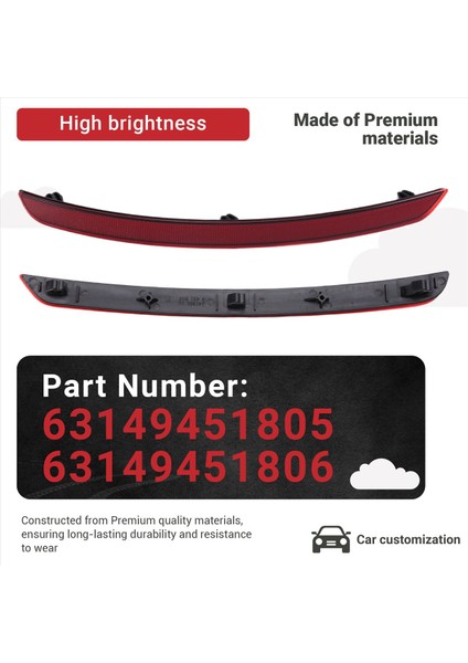 Araba Sağ Yansıtıcı Sol Işık Genişliği Işık Sayfası Arka Tampon Yan Işık 63149451805 Bmw I3 G20 Için 63149451806 (Yurt Dışından) fırsatları