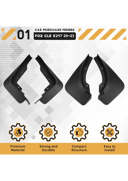 Mercedes-Benz Için Araba Çamur Hafesi Glb X247 2020-2023 Çamurluk Çamur Koruma Flep Splash Flaps Mudguards Aksesuarları (Yurt Dışından) fırsatları