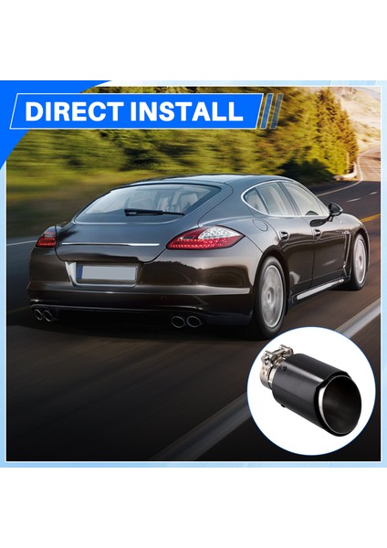 Araç Parlak Karbon Fiber Egzoz Ucu 60-89MM Evrensel Araba Egzoz Borusu Modifikasyonu Kuyruk Boğaz Klipsli Kuyruk Borusu (Yurt Dışından) indirimleri