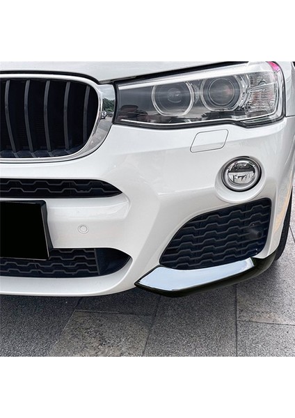 Bmw X3 F25 X4 F26 M Sport 2014-2017 Ön Tampon Dudak Açısı Difüzör Spluser Spoiler Koruyucu Parlak Siyah (Yurt Dışından) indirimleri