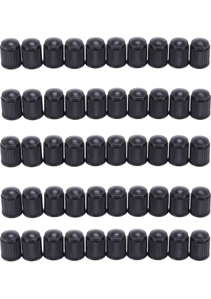 80PCS Plastik Bisiklet Bisiklet Valfi Toz Kapakları Araba Van Motosiklet Lastik Tüpleri Siyah (Yurt Dışından)