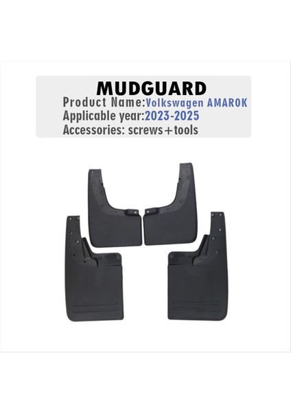 Volkswagen Amarok Için 2023 2024 2025 Çamurluk Çamurluk Çamur Flaps Guard Splash Mudflaps Araç Aksesuarları Ön Arka 4pcs (Yurt Dışından) modelleri