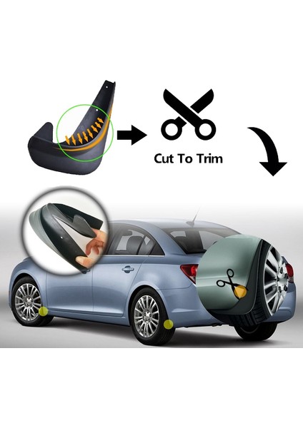 Araba Çamur Flaps Splash Gardiyanlar Mudguard For-Bmw 3 5 7 Serisi E30 E46 E90 E91 E92 E93 E60 F10 F11 G30 E38 E65 F01 (Yurt Dışından) modelleri