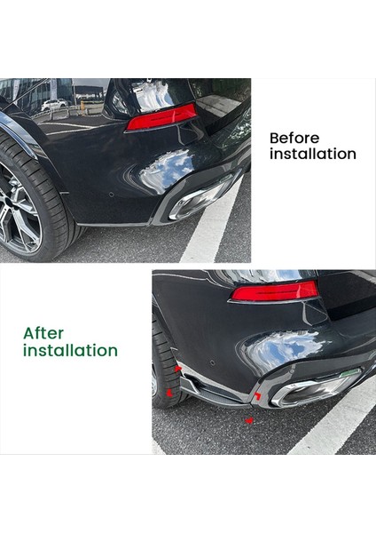 Bmw X5 G05 M Sport 2019-2023 Arka Tampon Dudak Açısı Difüzör Spluser Spoiler Koruyucu Parlak Siyah (Yurt Dışından) fiyatları