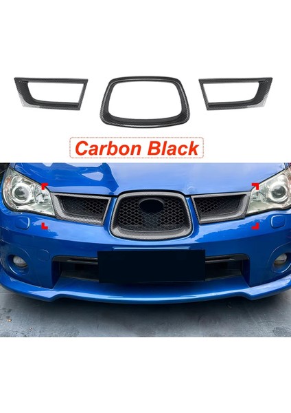 Subaru Impreza Wrx Stı 9 2006-2007 Araba Ön Orta Izgara Grille Kapak Döşeme Sticker Aksesuarları Karbon Fiber (Yurt Dışından) modelleri