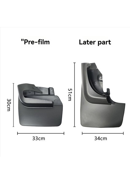 4pcs Araba Mudguards Çamur Sıçrama Toyota Land Cruiser LC80 / FJ80 1990-1997 (Yurt Dışından) modelleri