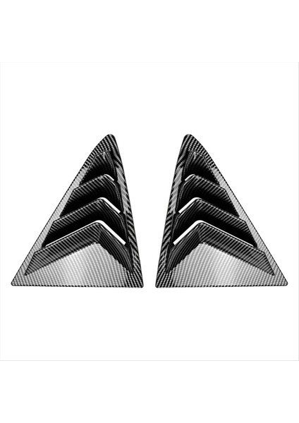 Araba Arka Üçgen Pencere Panjur Panjurları Panjurlar Ford Fiesta Mk8 2018+ Karbon Fiber Için Kapak Kaplama (Yurt Dışından)