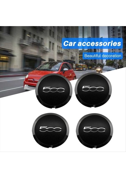 4pcs 133MM Fiat Için Hubcap 500 Tekerlekler Merkez Hub Kapakları 68078419AC 68078421AC Toz Kapağı 51884863 Siyah (Yurt Dışından) indirimleri