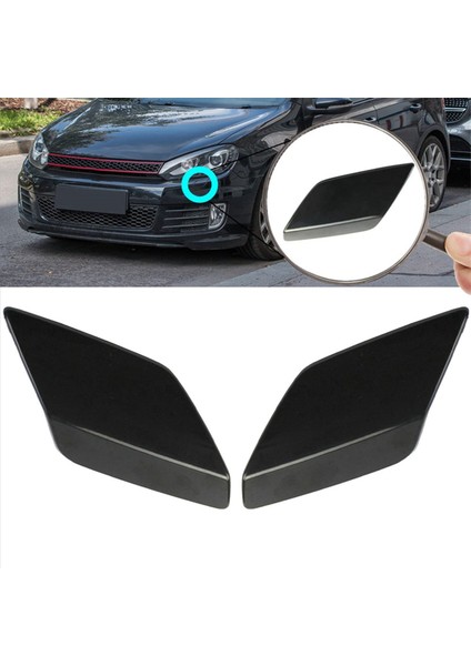 4pcs Sol + Sağ Ön Tampon Far Yıkayıcı Nozul Jet Kapağı Kapakları Golf Vı 6 Mk6 5K0955109C 5K0955110C Boya Yok (Yurt Dışından) fırsatları