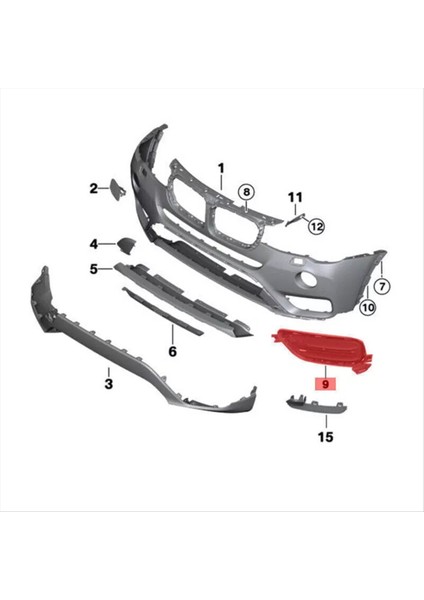 1paır Araç Ön Tampon Izgaralar Bmw X3 2015-2017 51117347945/51117347946 Alt Izgara Kapak Çerçevesi (Yurt Dışından) fiyatları