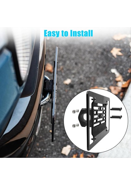 Rivian R1T R1S 2022-2024 Için Plaka Plakası Braketi Ön Çekme Kancaları Plaka Plakası Montaj Plakası Çerçevesi Ayarlanabilir (Yurt Dışından) modelleri