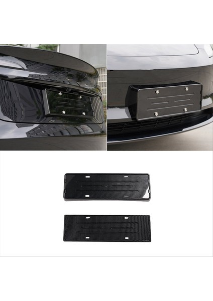 Tesla Model 3 Highland 2024 Otomobil Plaka Çerçevesi Ön+Arka Plaka Tutucu Aksesuarları A (Yurt Dışından) indirimleri