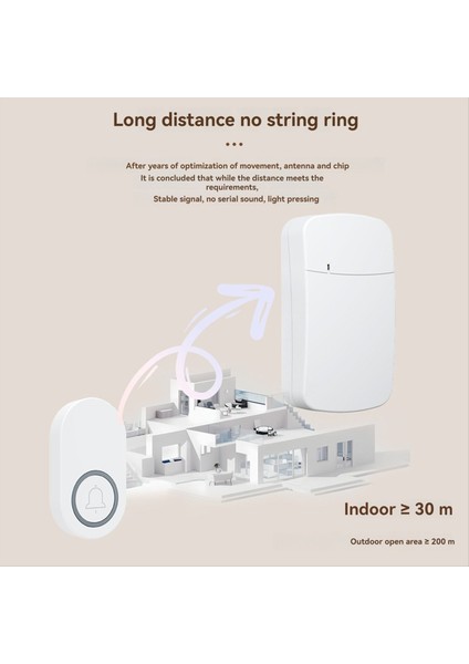 Açık Kablosuz IP44 Kapı Zil 38 Zil Sesleri Melodiler 200M Aralıklı Kapı Zilini Hoş Geldiniz Ev Kapısı Çan Bize Fişe Siyah (Yurt Dışından) indirimleri