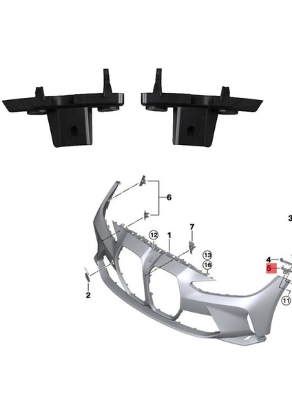Sağ Alt Ön Tampon Kılavuzu 51118069420 Bmw G80 G82 G83 M3 M4 2020-2023 Araba Tamponu Iç Braket Kapağı (Yurt Dışından) indirimleri