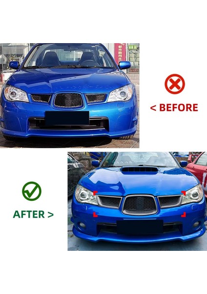 Subaru Impreza Wrx Stı 9 2006-2007 Araba Ön Orta Izgara Grille Kapak Döşeme Sticker Aksesuarları Karbon Fiber (Yurt Dışından) fırsatları