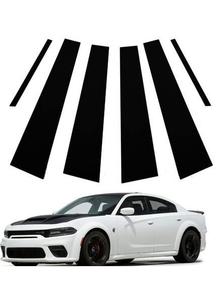 Araba Sütun Destekleri Dodge Charger Için Kapı Pencere Döşeme Kalıplama 2011-2021 Anti Scratch Stickers Aksesuarları Siyah (Yurt Dışından) fiyatları