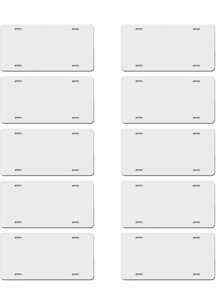 10 Adet Süblimasyon Plakası Boş Isı Termal Transfer Tabakası Otomobil Plaka Plaka Etiketi Araba Dekorasyonu Için Özel 12X6IN (Yurt Dışından)