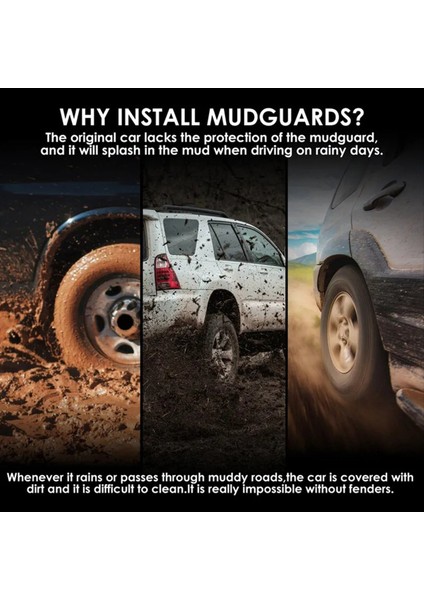 4pcs Araba Çamurlu Çamur Fleps Mitsubishi Outlander Için Çamur Koruyucusu Çamurluk 2021-2022 (Yurt Dışından) indirimleri