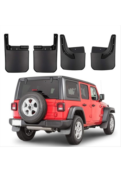Ön ve Arka Sıçrama Korumaları Çamurluk Fişekleri Jeep Wrangler Için Çamur Flepleri Jl 2018-2024 Çamur Sıçrama Muhafızları Kiti (Yurt Dışından) fiyatları