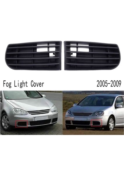 Araba Ön Tampon Sis Izgarası Deliksiz Izgara Vw Golf Için Sis Işık Kapağı 5 Mk5 2005-2009 (Yurt Dışından) fırsatları