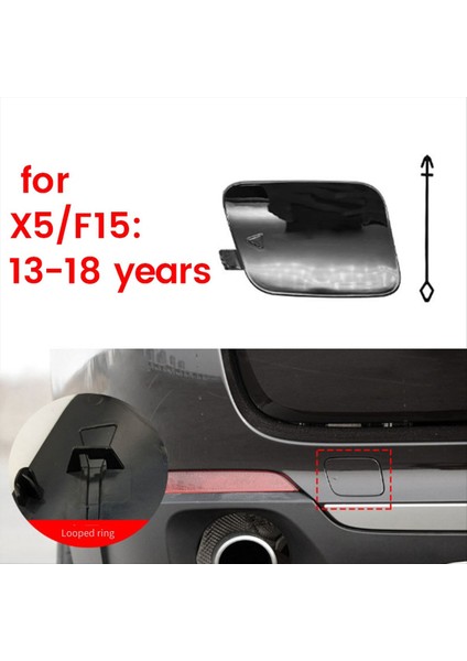 Araba Arka Tampon Çekme Kanca Kapağı Boyalı 51127378573 51127378574 Bmw X5 F15 2013-2018 Fragman Kapağı Siyah (Yurt Dışından) fırsatları