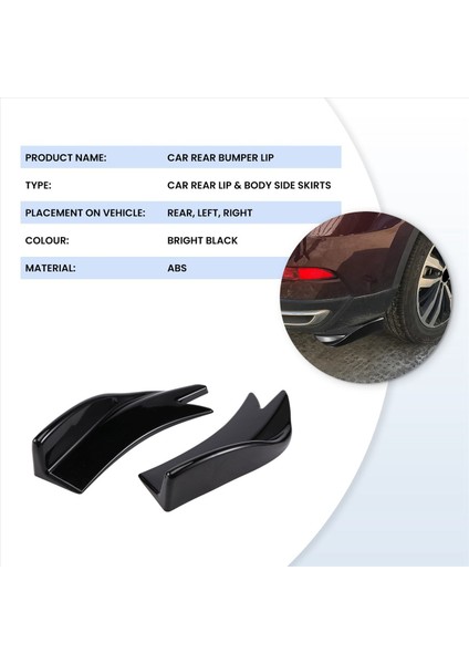 27CM Araba Arka Tampon Spoiler Kanardlar Yüzgeçler Anti-Çırpıcı Difüzör Dudak Sargısı Açısı Ayırıcı Koruyucu Koruma Evrensel (Yurt Dışından) fiyatları