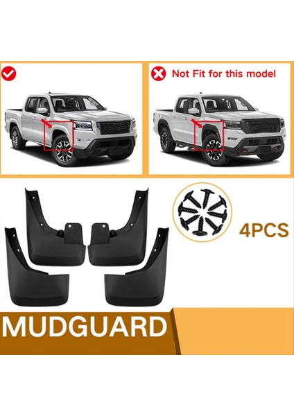 Araba Çamurluklar Sıçrama Muhafızları Nissan Frontier S/sv 2023 Araç Aksesuarları Için Çamur Çamur Fleps (Yurt Dışından) indirimleri