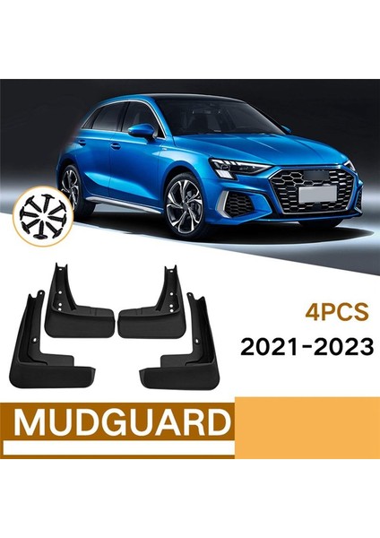 Audi A3 Sport Hatchback 2021-2023 Çamurluk Çamurluk Çamur Koruma Flep Splash Flaps Aksesuarları (Yurt Dışından) fırsatları