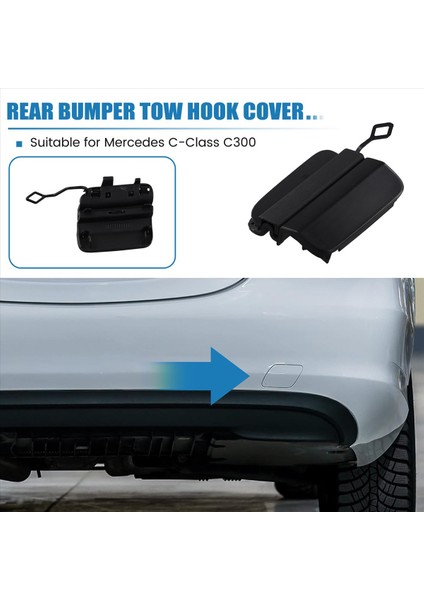 Arka Sağ Tampon Tow Hook Kapak Kapağı Çekme Gözü Mercedes-Benz C-Class C300 2019-2021 205853303 A2058853303 (Yurt Dışından) fırsatları