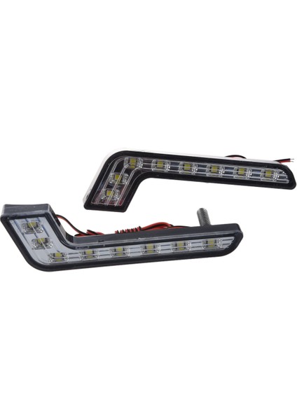 2 * Süper Parlak Beyaz 8 LED Drl Araç Gündüz Çalışan Sürüş Işığı (Yurt Dışından)