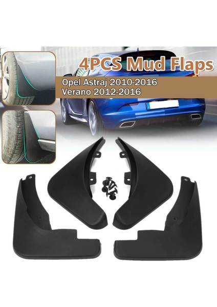 Vauxhall Opel Astra J Buick Verano 2010-2016 Çamurlu Çamurlar Için Çamur Fleps Sıçrama Muhafızları Çamur Flap Mudguards (Yurt Dışından) fiyatları