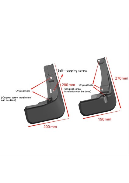 Toyota Prius 60 Serisi 2023+ Çamurluk Çamurluk Çamur Guard Flep Splash Flaps Aksesuarları (Yurt Dışından) indirimleri